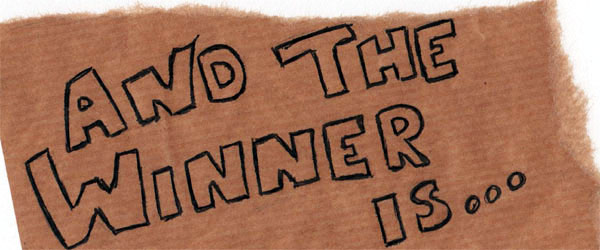 Paketpapier mit Aufschrift: Gewinner