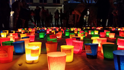 Lichtermeer zur 1. Augustfeier der caritas, Mitglied bei benevol Bern